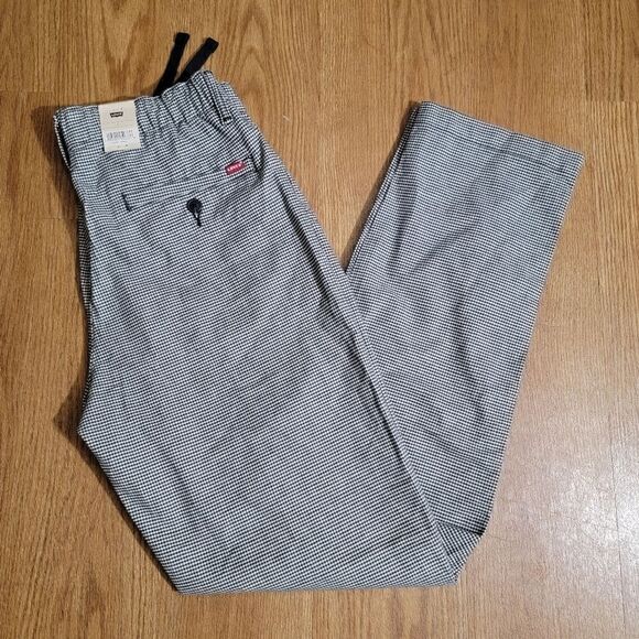 Levi's Premium XX Chino EZ Taper III Pants Trousers Black Grey Pattern Cotton S - Picture 14 of 15